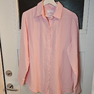 Aritzia Little Moon Blush Pink Shirt